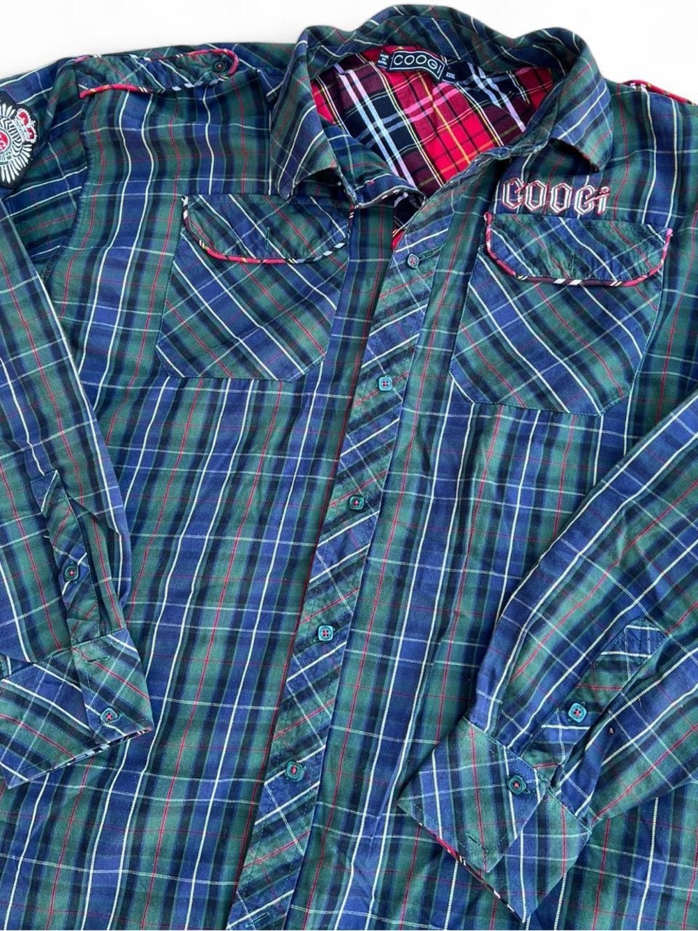 COOGI Plaid Button-Down Shirt